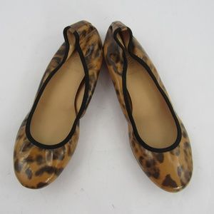 J. Crew Italy Ballet Fallet Flats Leopard Print